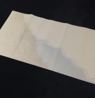 仮名加工紙　楮紙　かぐ山　切継2色パールボカシ・砂子・切箔　半切　10枚　薄茶・水グレー　
