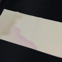 仮名加工紙　楮紙　かぐ山　切継2色パールボカシ・砂子・切箔　半切　10枚　薄茶・紫色