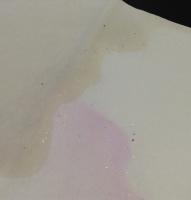 仮名加工紙　楮紙　かぐ山　切継2色パールボカシ・砂子・切箔　半切　10枚　薄茶・紫色