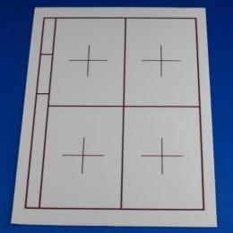 罫線入下敷き 半紙用(30×40) 1.5 名前枠有